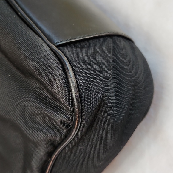 Gucci Bamboo Black Nylon Small Tote with Leather Trim - Picture 4 of 11